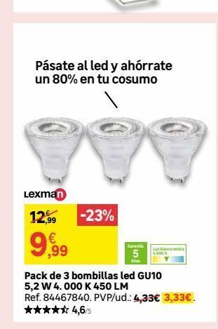 Leroy Merlin Bombilla led lexman oferta