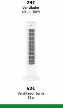 Rocasa 29€ ventilador 40 cm. 50w 42€ ventilador torre 35w oferta