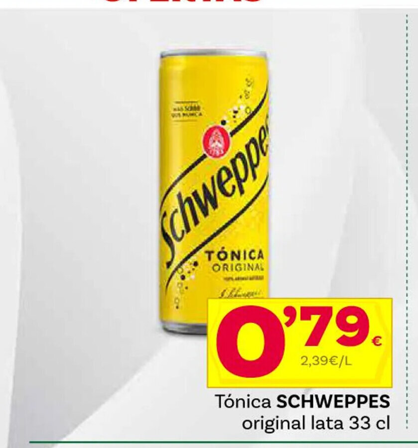 Supermercados Dani Tónica SCHWEPPES original lata 33 cl oferta