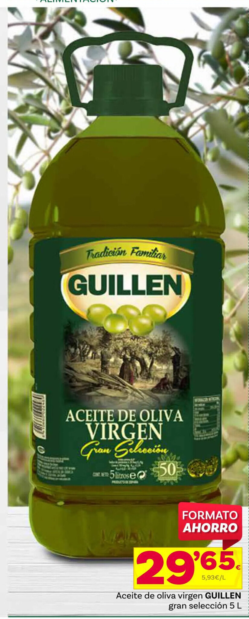 Supermercados Dani Aceite de oliva virgen GUILLEN gran selección 5 L oferta