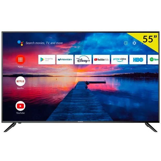 Embargos a lo bestia Televisor smart tv infiniton intv-55af2300 55 4k uhd android 9.0 g negro 77,4x123,8x25 cm oferta