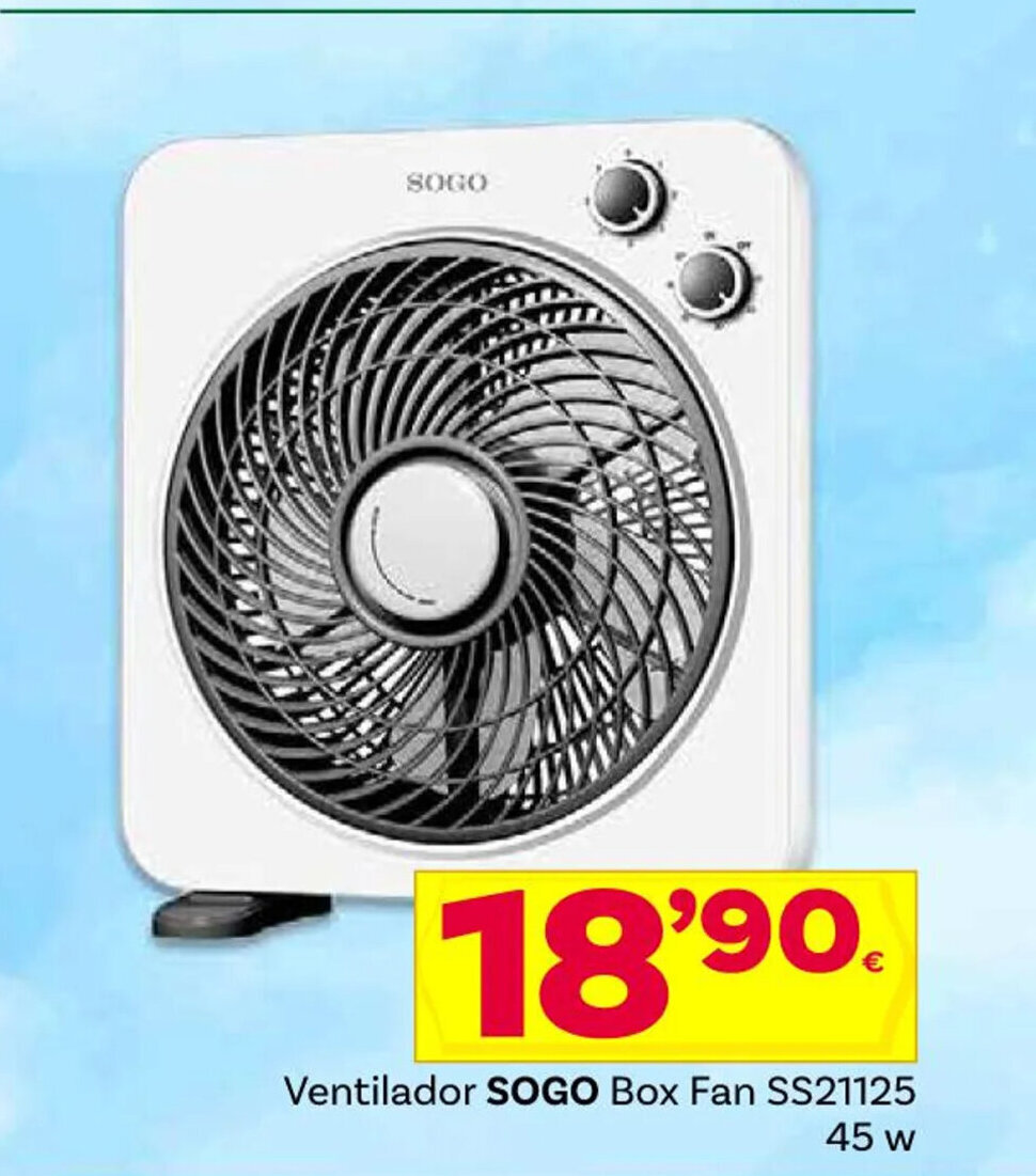 Supermercados Dani Ventilador SOGO Box Fan SS21125 45 w oferta