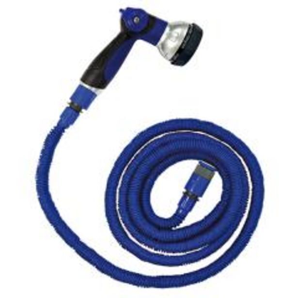 BricoCentro Manguera extensible azul 15m con pistola oferta