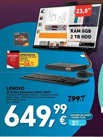 Worten Lenovo All In One Ideacentre A540-24api oferta