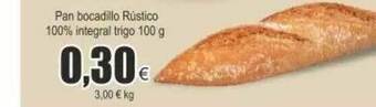 FROIZ Pan Bocadillo Rústico 100% Integral Trigo 100g oferta