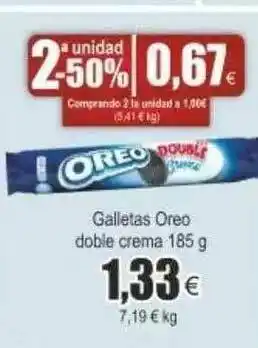 FROIZ Galletas Oreo Doble Crema 185g oferta