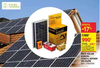 Leroy Merlin Pack Solar Xunzel Zero+l Ad1000 Ixs 240w oferta