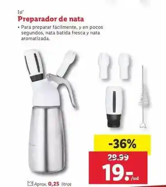 Lidl Isi Preparador De Nata oferta