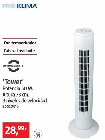 Bauhaus Ventilador torre oferta