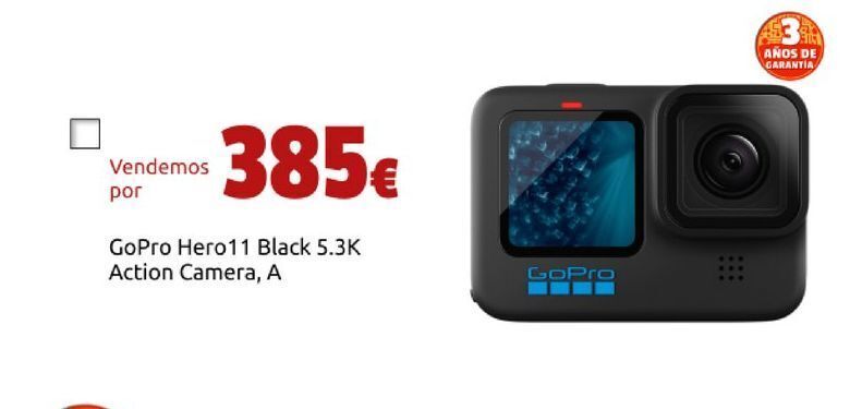 CeX Gopro hero11 black 5.3k action camera, a oferta