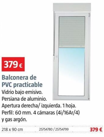 Bauhaus Balconera de pvc oferta