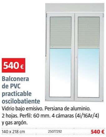 Bauhaus Balconera de pvc oferta