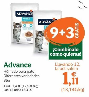 TiendAnimal Comida para gatos advance oferta