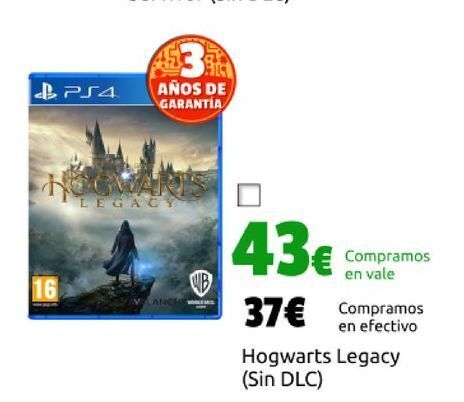 CeX Hogwarts legacy (sin dlc) oferta