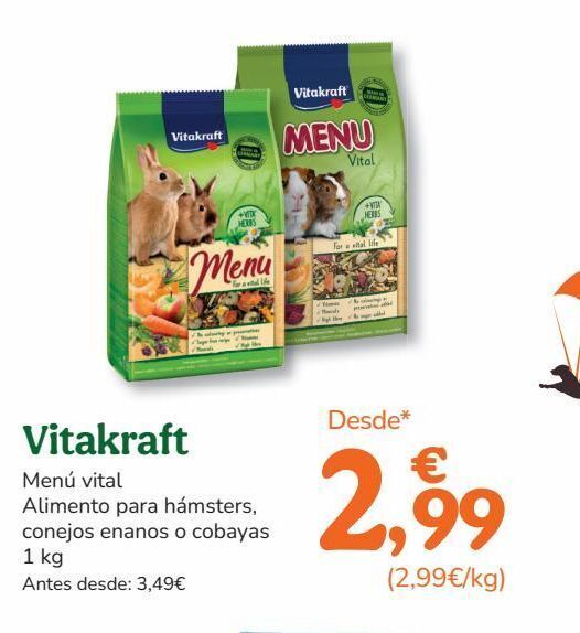 TiendAnimal Comida para conejos vitakraft oferta
