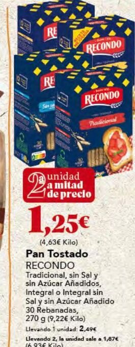 Gadis Pan tostado recondo oferta