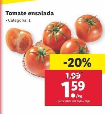 Lidl Tomate ensalada oferta