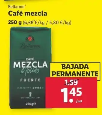 Lidl Café molido mezcla bellarom oferta