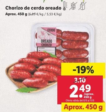 Lidl Chorizo oferta