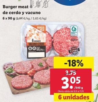 Lidl Hamburguesas oferta