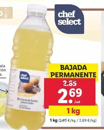 Lidl Claras de huevo chef select oferta