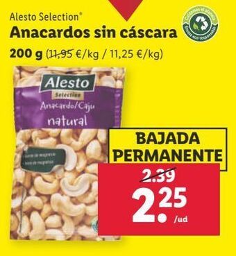 Lidl Anacardos alesto oferta