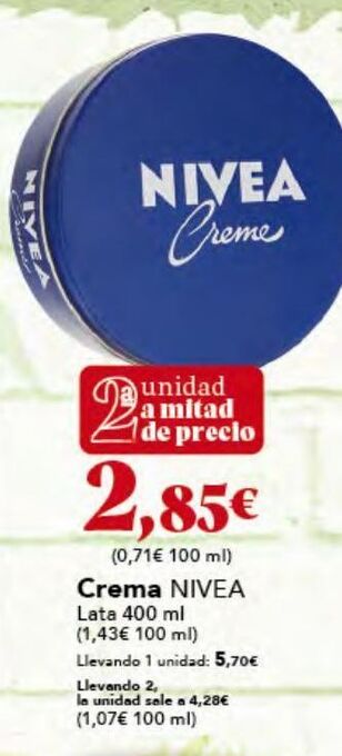 Gadis Cremas nivea oferta
