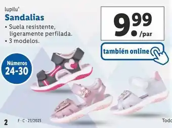 Lidl Sandalias lupilu oferta