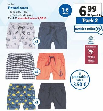 Lidl Pantalones lupilu oferta