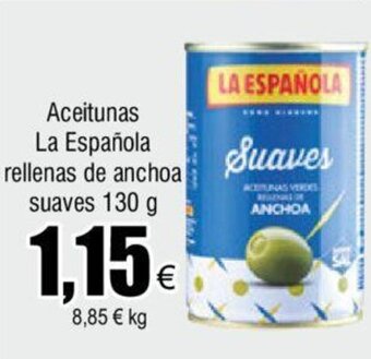FROIZ Aceitunas La Española rellenas de anchoa suaves 130 g oferta
