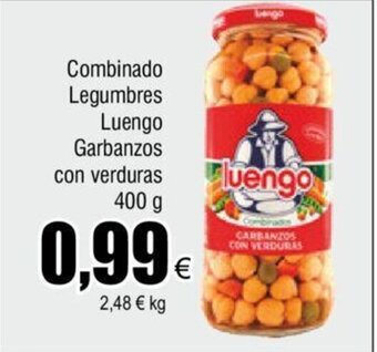 FROIZ Combinado Legumbres Luengo Garbanzos con verduras 400 g oferta