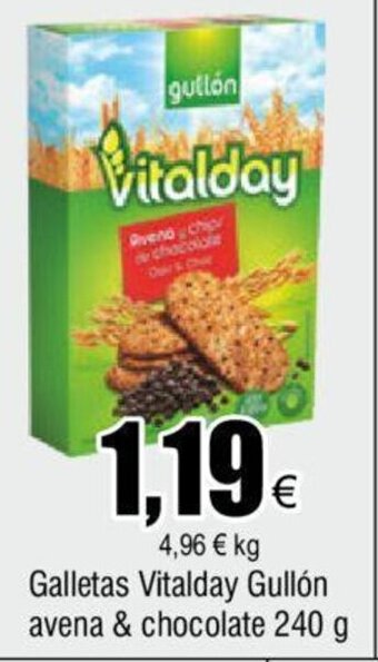 FROIZ Galletas Vitalday Gullón avena & chocolate 240 g oferta