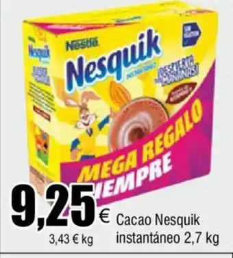FROIZ Cacao Nesquik instantáneo 2,7 kg oferta