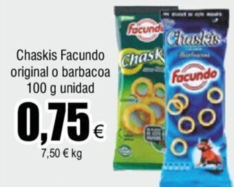FROIZ Chaskis Facundo original o barbacoa 100 g unidad oferta
