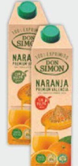 Froiz Zumo Don Simón naranja exprimida con o sin pulpa 1 L unidad oferta