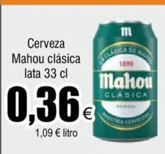 FROIZ Cerveza Mahou clásica lata 33 cl oferta