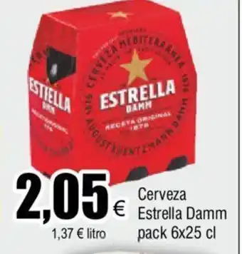 FROIZ Cervez Estrella Damm pack 6x25 cl oferta