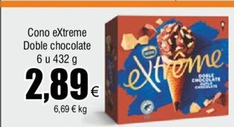FROIZ Cono extreme Doble chocolate 6 u 432 g oferta