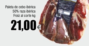 FROIZ Paleta de cebo ibérica 50% raza ibérica Froiz al corte kg oferta