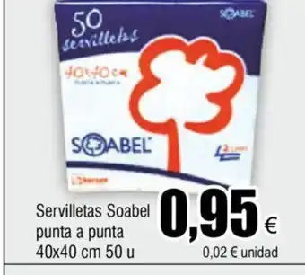 FROIZ Servilletas Soabel punta a punta 40x40 cm 50 u oferta