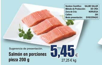FROIZ Salmón en porciones pieza 200 g oferta