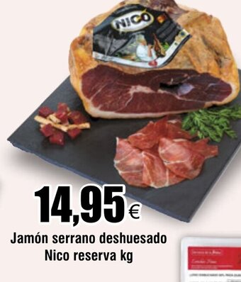 FROIZ Jamón serrano deshuesado Nico reserva kg oferta