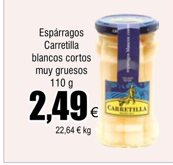 FROIZ Espárragos Carretilla blancos cortos muy gruesos 110 g oferta