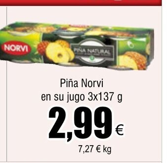 FROIZ Piña Norvi en su jugo 3x137 g oferta