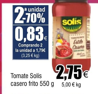 FROIZ Tomate Solís casero frito 550 g oferta
