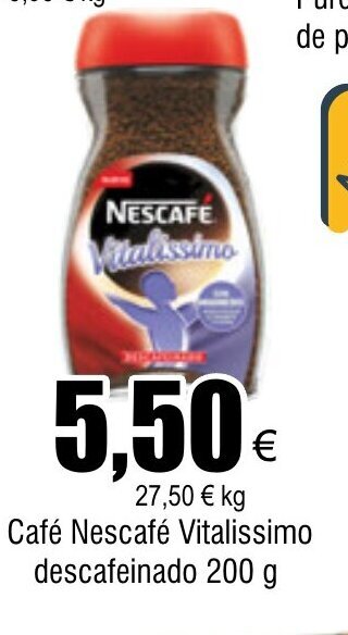 Froiz Café Nescafé Vitalissimo descafeinado 200 g oferta