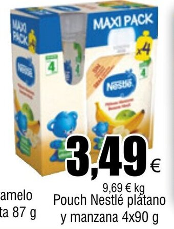 FROIZ Pouch Nestlé plátano y manzana 4x90 g oferta