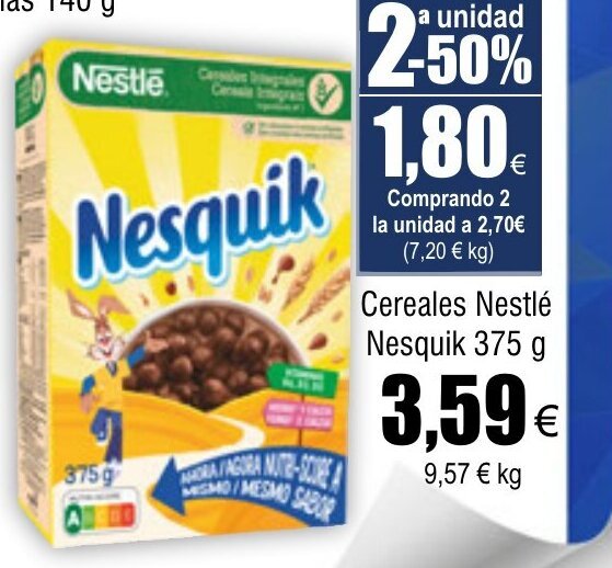 Froiz Cereales Nestlé Nesquik 375 g oferta