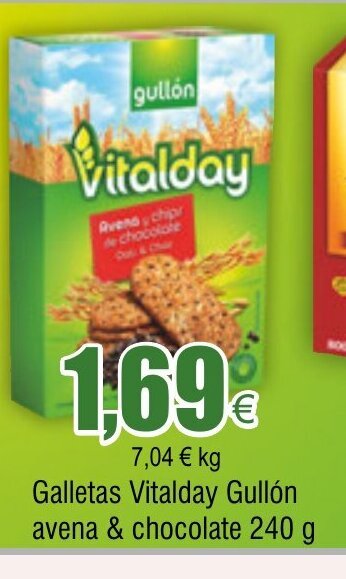 Froiz Galletas Vitalday Gullón avena & chocolate 240 g oferta