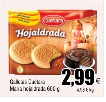 FROIZ Galletas Cuétara María hojaldrada 600 g oferta